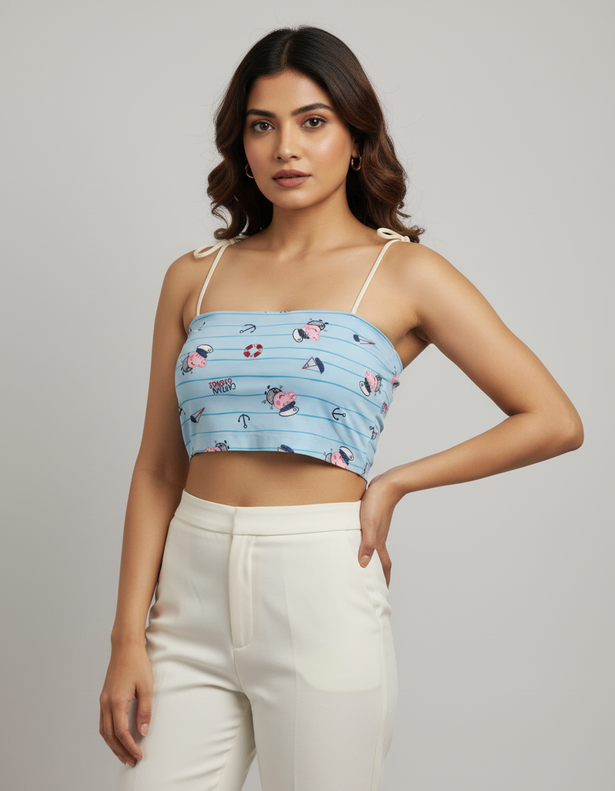 Figo Women Printed Tube Korean Bra – Unicorn Print (Comfort Lounge Wear)