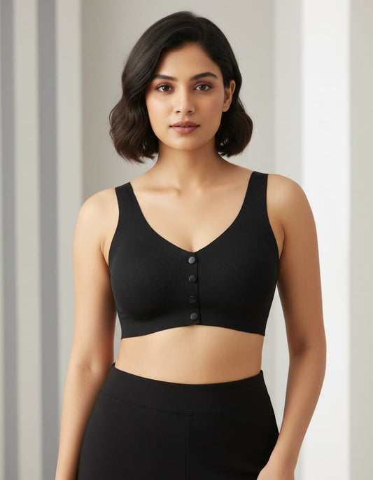 Figo- Comfort Seamless Paded front Button Bra