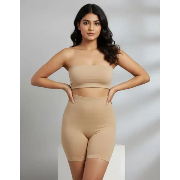 Figo-Seamless High-Waist Tummy Control Shapewear Shorts
